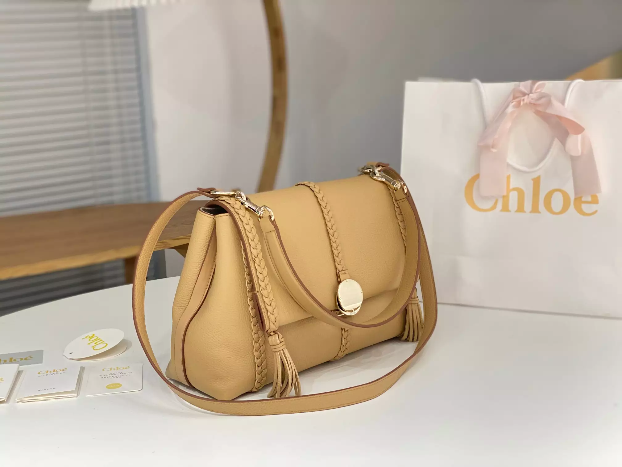 Chloé Penelope Medium Softy Yellow Leather - Repbags.ru - Image 4