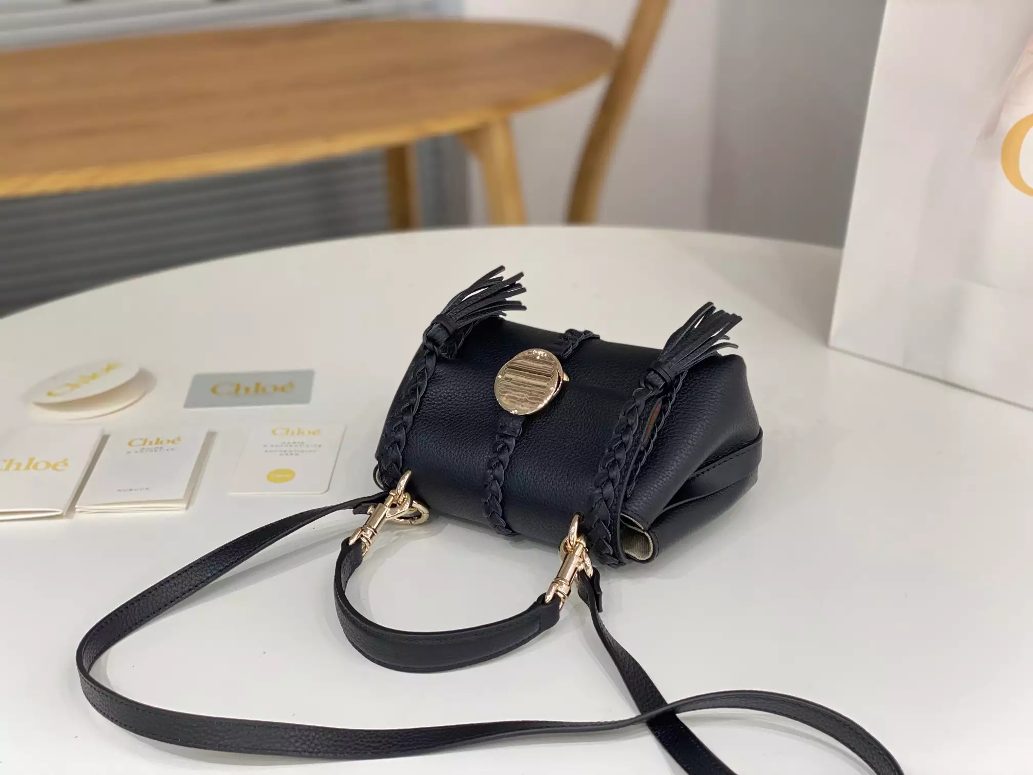 Chloé Penelope Mini Soft Black Leather - Repbags.ru - Image 6