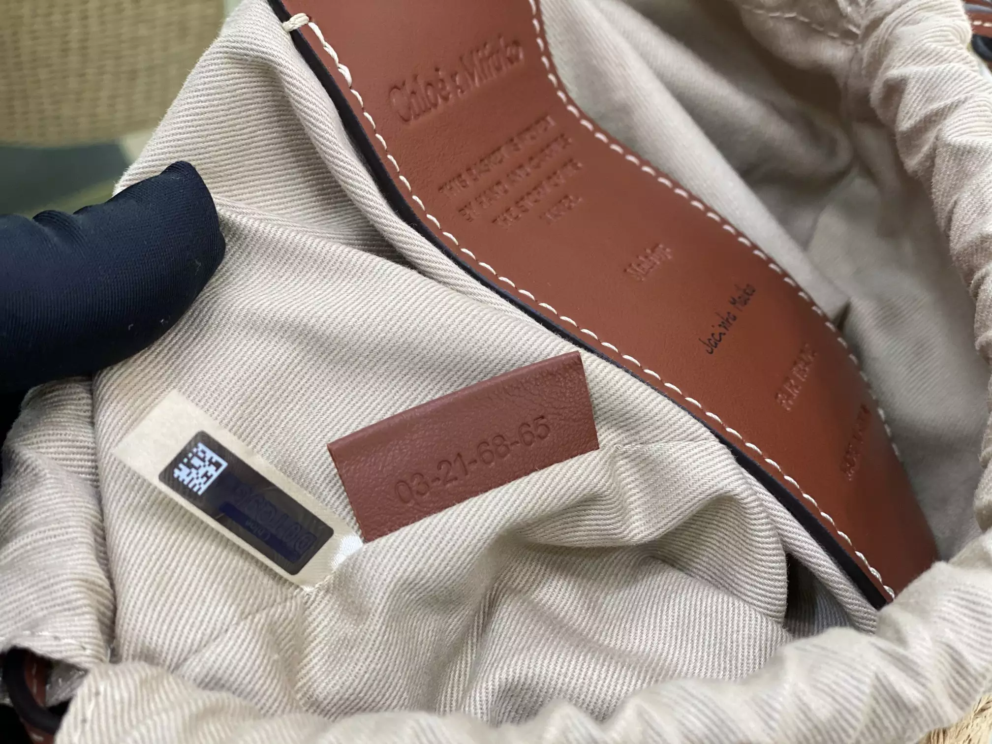 Chloe Small Woody Basket in White/Brown - Repbags.ru - Image 11