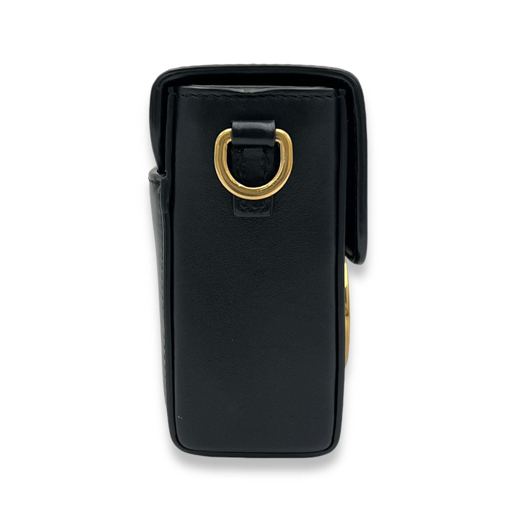 30 Montaigne Crossbody Bag Black in Calfskin, Gold hardware - Image 5