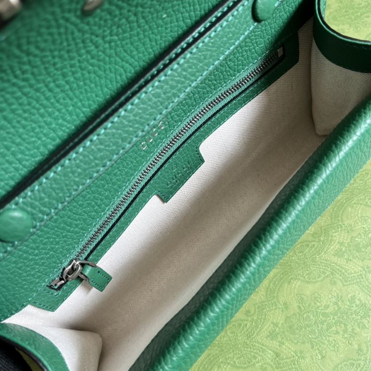 Dionysus small shoulder bag Green leather - GB098 - Image 11