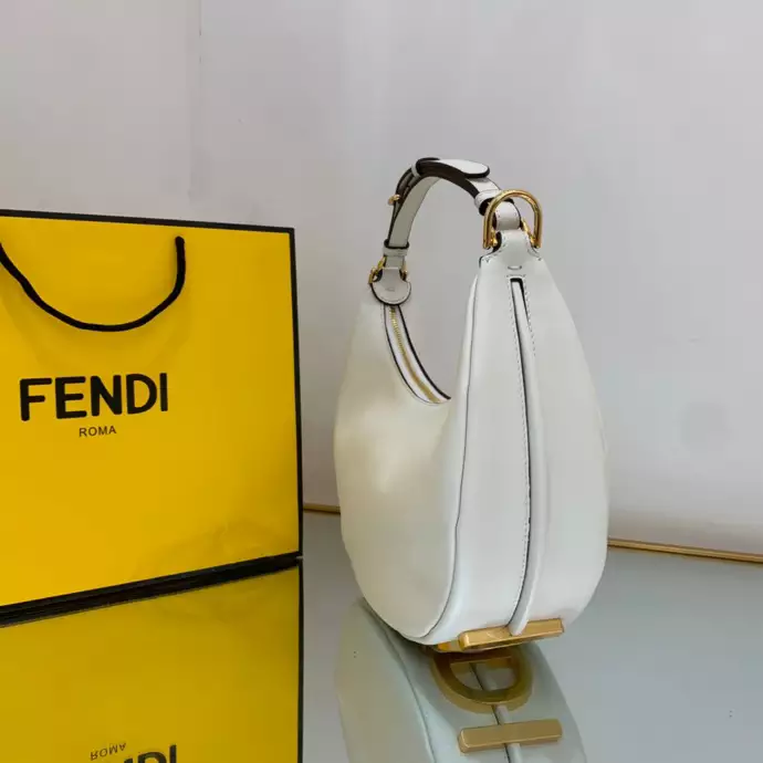 Fendigraphy Small White Leather Bag - Repbags.ru - Image 5