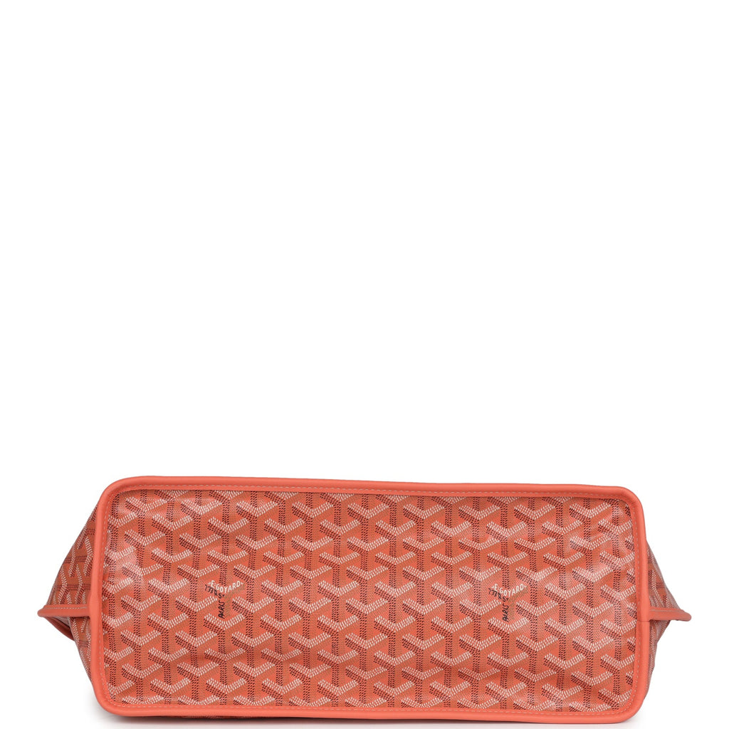 Goyard Goyardine Coral Anjou PM Embroidered Seahorse Bag Palladium Hardware - Image 7