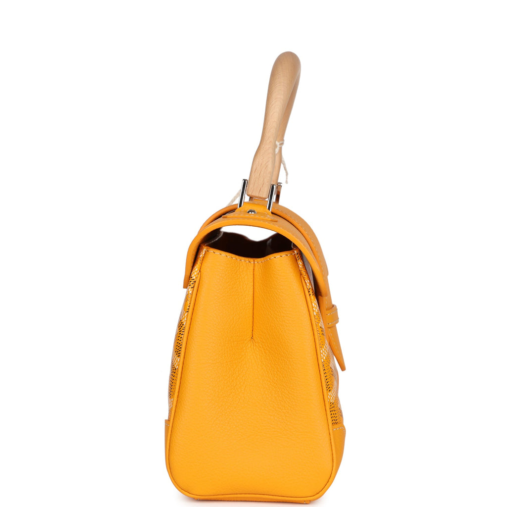 Goyard Saigon Souple Mini Bag Yellow Goyardine Palladium Hardware - Image 4