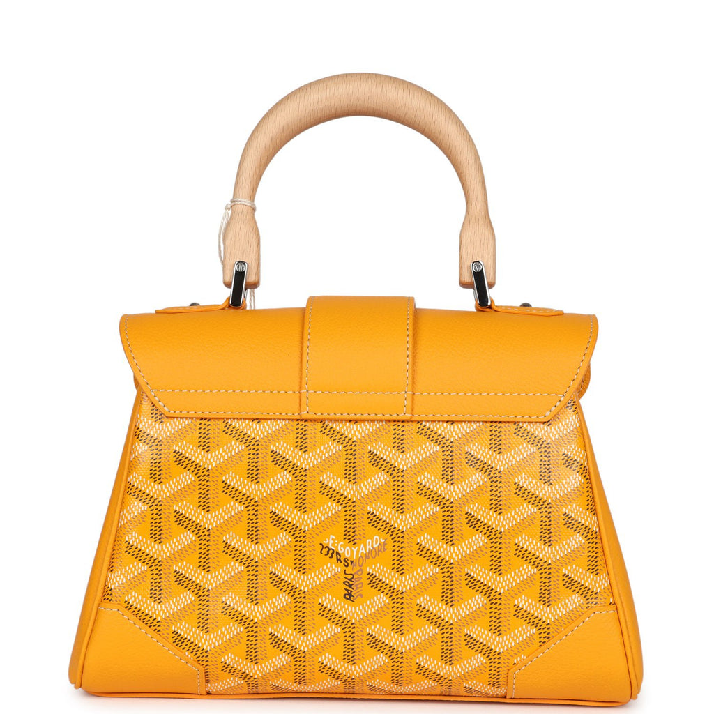 Goyard Saigon Souple Mini Bag Yellow Goyardine Palladium Hardware - Image 5