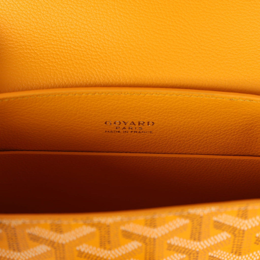 Goyard Saigon Souple Mini Bag Yellow Goyardine Palladium Hardware - Image 9