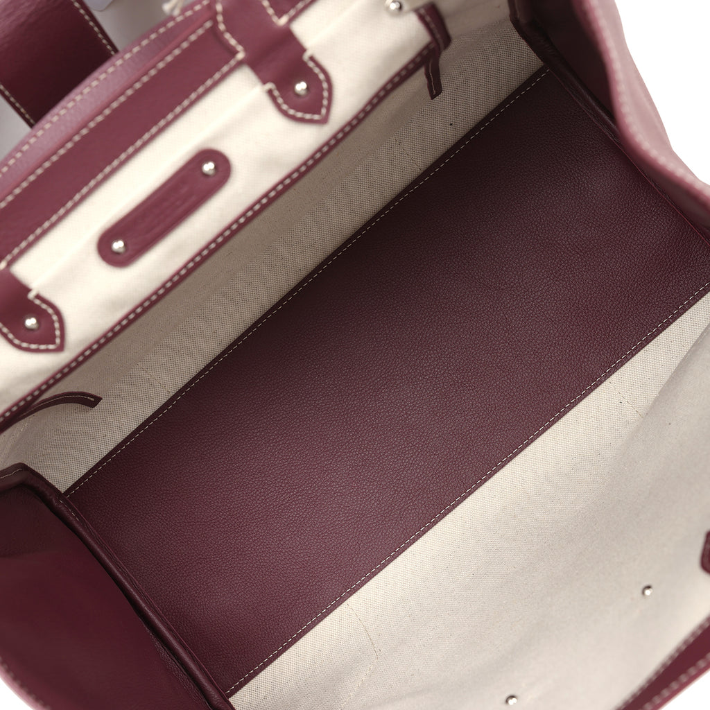 Goyard Saigon Tote Burgundy Goyardine Canvas Palladium Hardware - Image 10