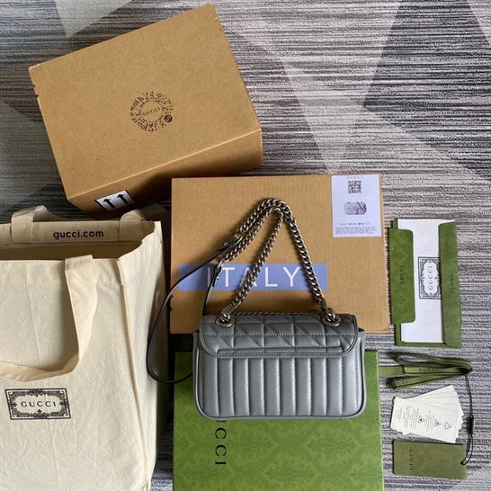 GG Marmont small shoulder bag Dark grey - Image 4