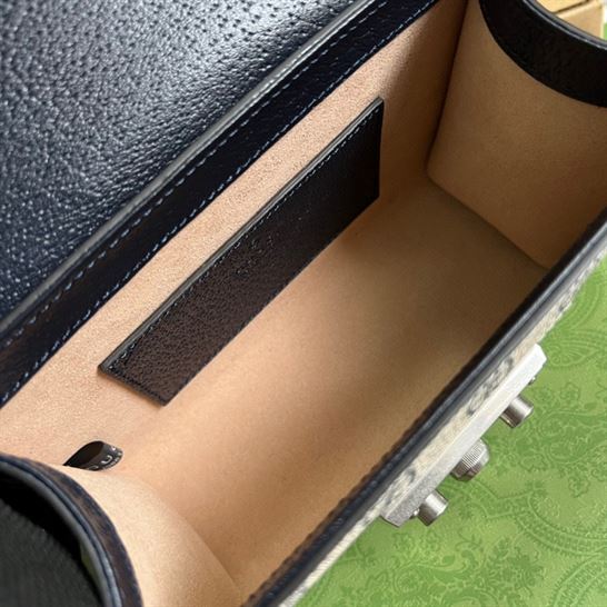 GG Padlock small shoulder bag Beige and blue GG Supreme canvas - GB083 - Image 11