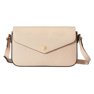 GG Super Mini Shoulder Bag in Light Beige Leather - Repbags.ru