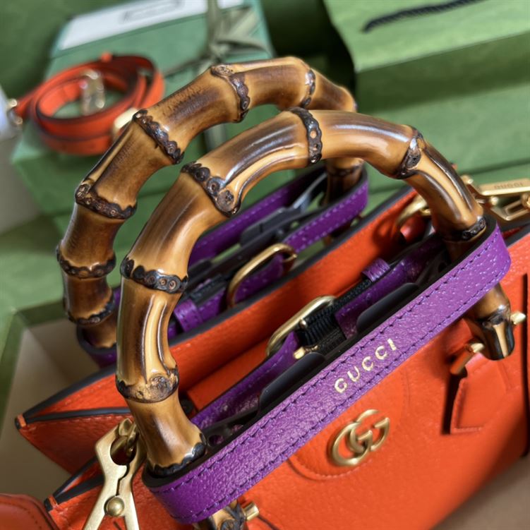 Gucci Diana mini tote bag Orange leather - Image 7