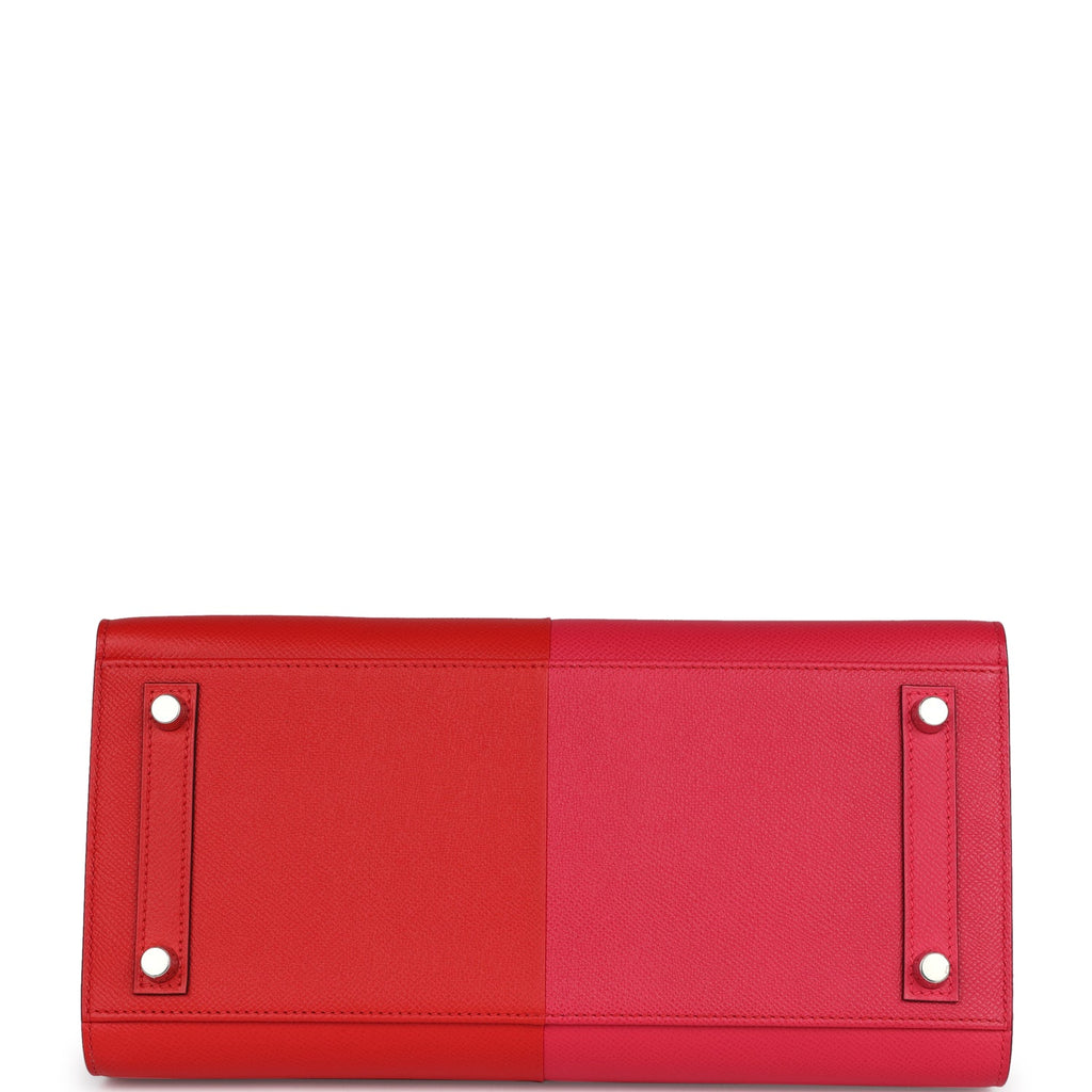 Hermes Casaque Birkin Sellier 30 Rouge De Coeur and Rose Extreme Epsom Palladium Hardware - Image 7