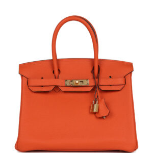 Hermes Birkin 30 Feu Togo Gold Hardware