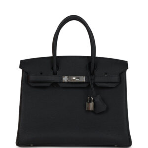 Hermes Birkin 30 Black Togo Palladium Hardware