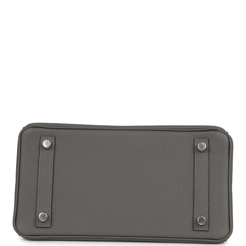 Hermes Birkin 25 Gris Meyer Togo and Gris Ciment Matte Alligator Touch Palladium Hardware - Image 7