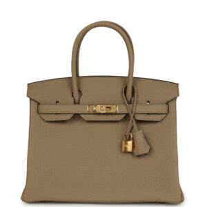 Hermes Birkin 30 Beige Marfa Togo Gold Hardware