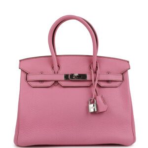 Pre-owned Hermes Birkin 30 Bubblegum Togo Palladium Hardware