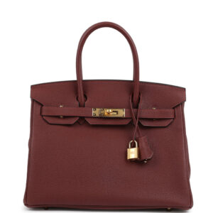 Hermes Birkin 30 Rouge H Togo Gold Hardware