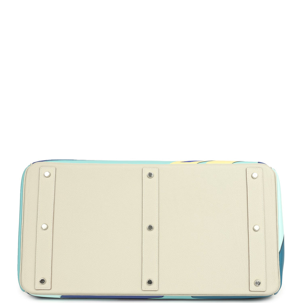 Pre-owned Hermes HAC Birkin 50 "Endless Road" Gris Perle Togo Palladium Hardware - Image 7