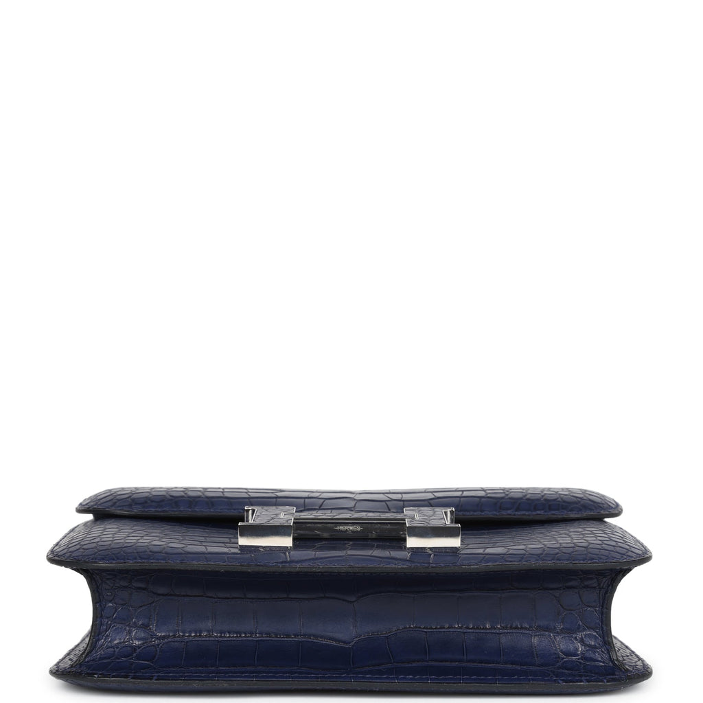 Hermes Constance 1-24 Bleu Saphir Matte Alligator Marquette Palladium Hardware - Image 7