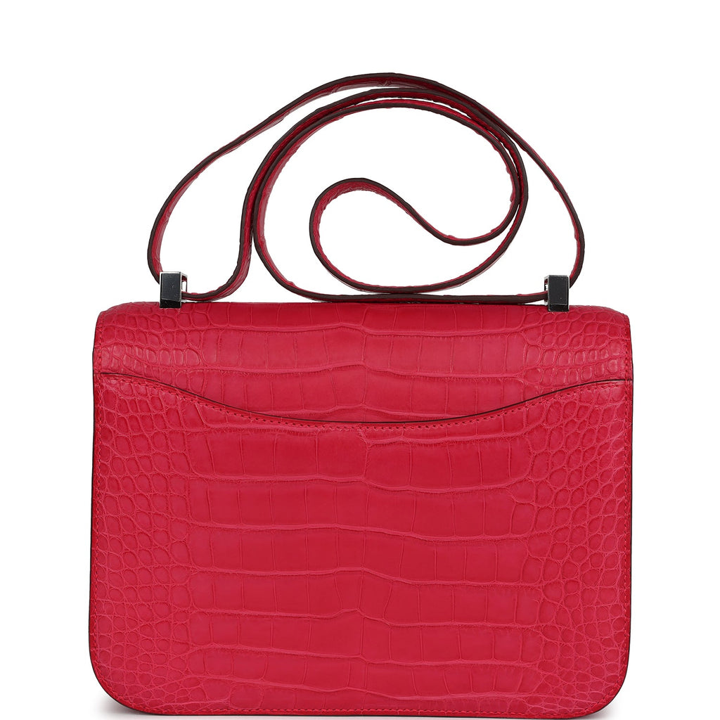 Hermes Constance 1-24 Rose Extreme Matte Alligator Palladium Hardware - Image 5