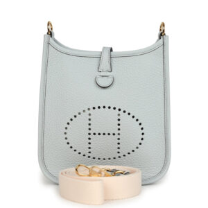 Hermes Evelyne TPM Bleu Pale Clemence Palladium Hardware