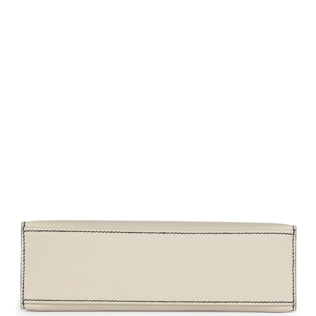 Hermes Special Order (HSS) Kelly Pochette Beton and Black Swift Gold Hardware - Image 7