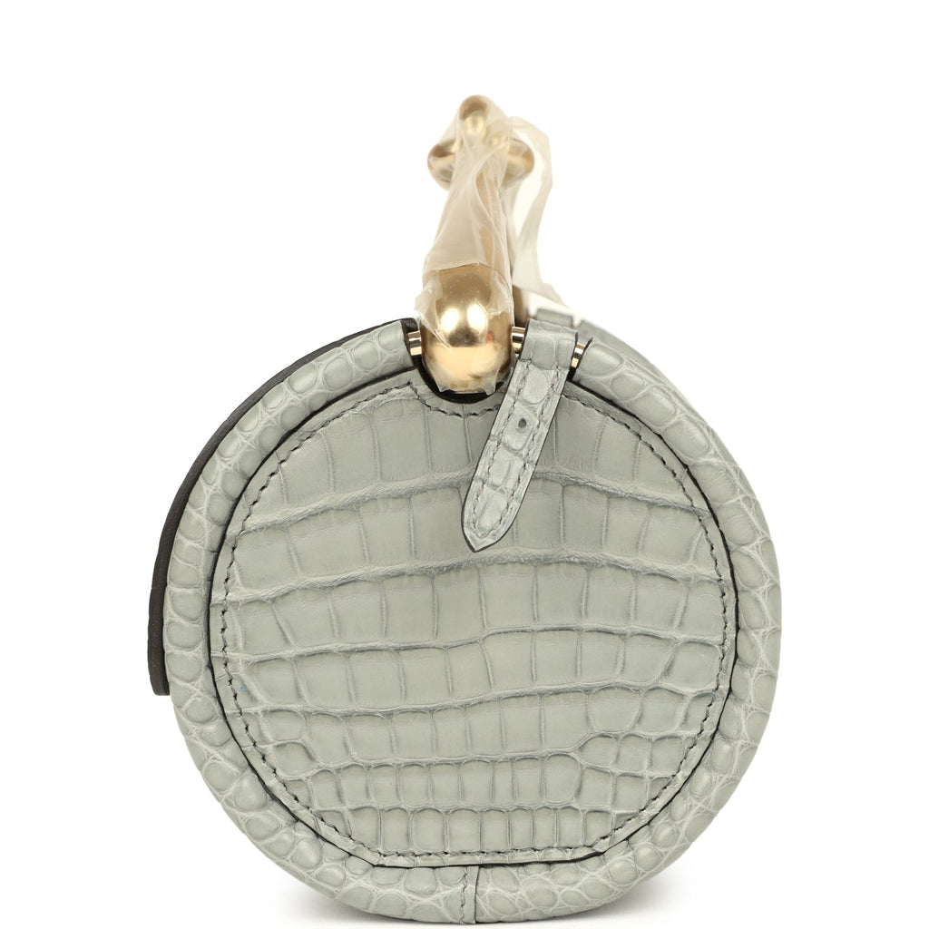 Hermes Maximors II Bag Gris Ciment Matte Alligator Permabrass Hardware - Image 4