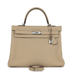 Hermes Kelly Retourne 35 Trench Togo Palladium Hardware