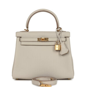 Hermes Kelly Retourne 25 Beton Togo Gold Hardware