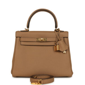Hermes Kelly Retourne 25 Chai Togo Gold Hardware