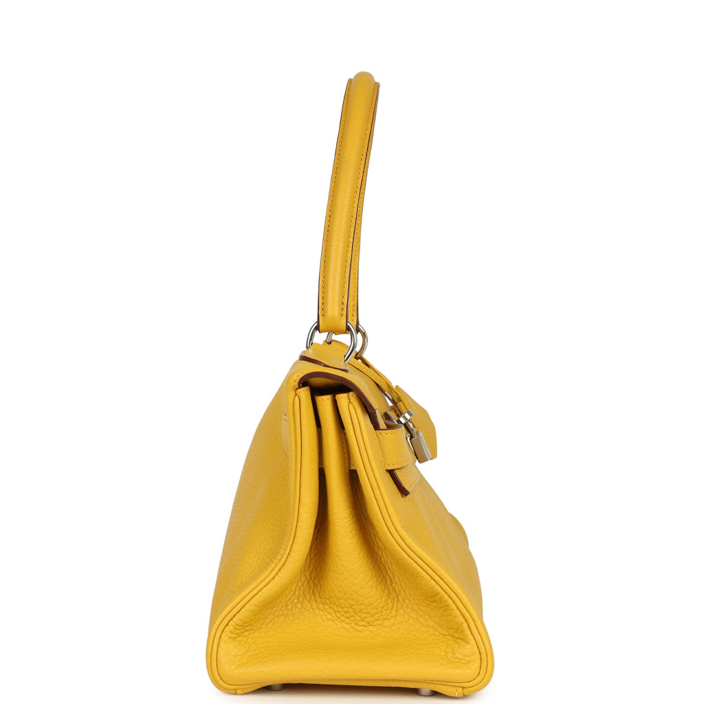 Vintage Hermes Shoulder Kelly JPG 42 Soleil Clemence Palladium Hardware - Image 4