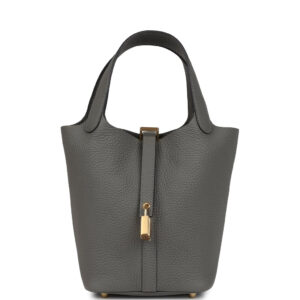 Hermes Picotin Lock 18 Gris Meyer Clemence Gold Hardware