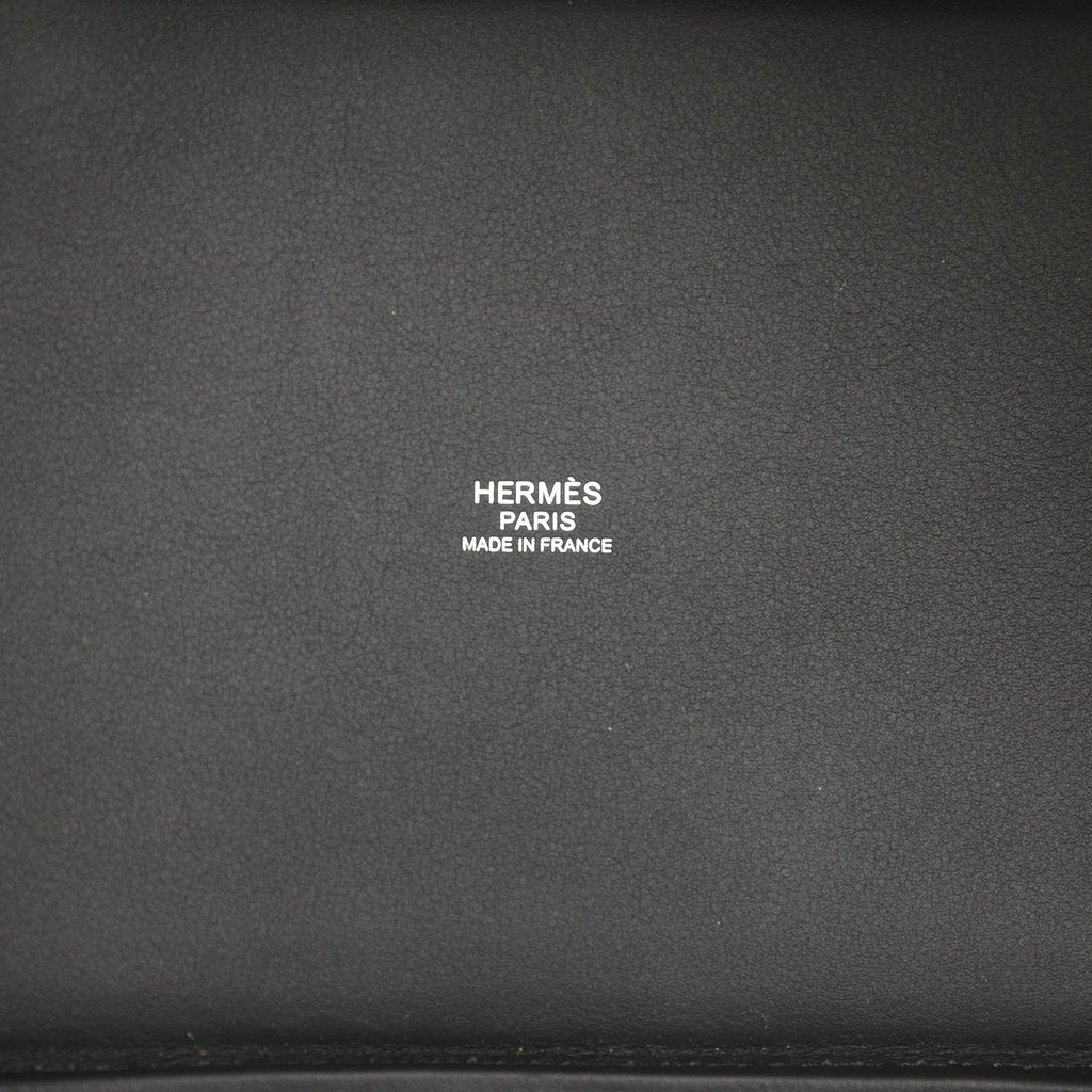 Hermes Picotin Lock 18 Black Swift and Ecru, Bleu, Black and Fauve Toile H Canvas Palladium Hardware - Image 9