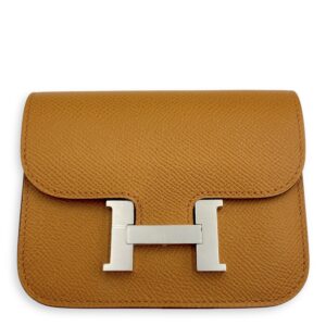 Constance Slim Sesame Wallet in Epsom, Palladium hardware
