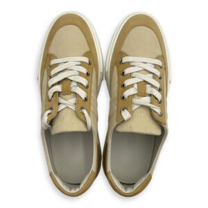 Deep 37 Beige Crin Sneakers in Suede Leather