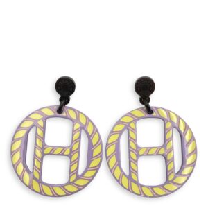 H Equipe Lilac/Jaune Earrings