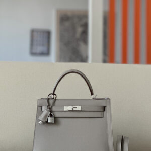 Kelly 28 Epsom Gris Asphalte (M8) Palladium Hardware