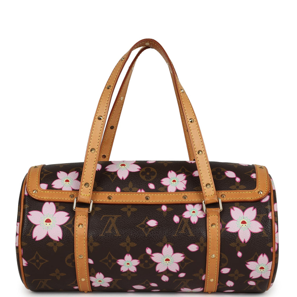 Vintage Louis Vuitton X Takashi Murakami Papillon Brown Monogram Cherry Blossom Gold Hardware - Image 5