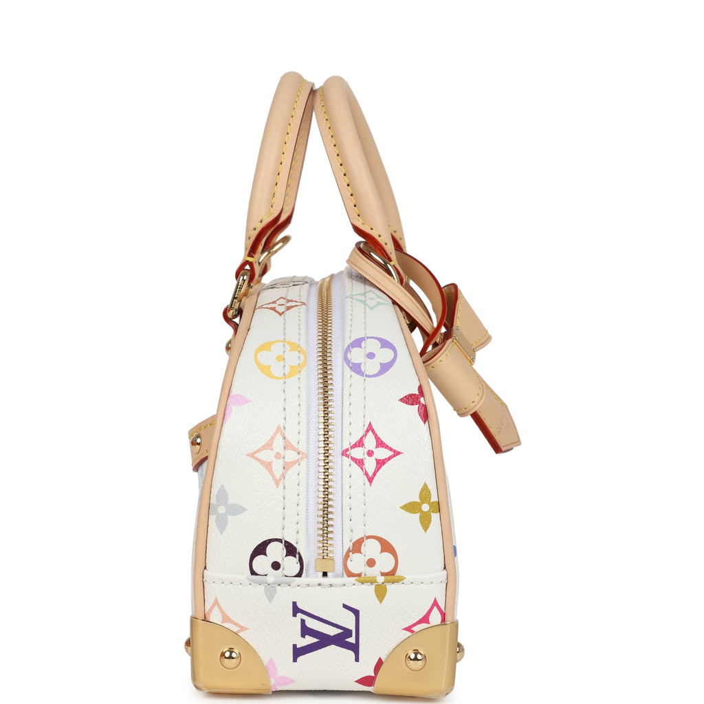 Louis Vuitton X Takashi Murakami East West White Multicolor Monogram Gold Hardware - Image 4