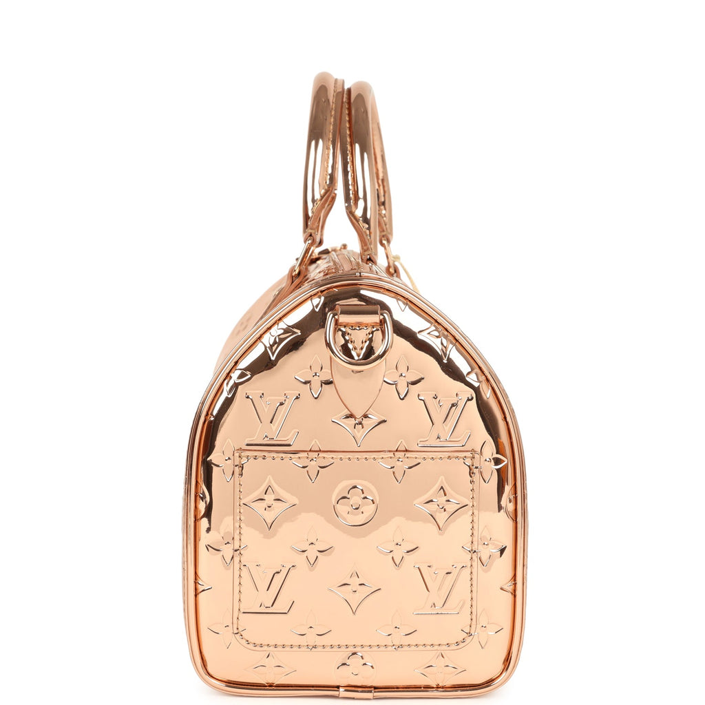 Louis Vuitton Speedy 25 Bandouliere Copper Monogram Miroir Rose Gold Hardware - Image 4
