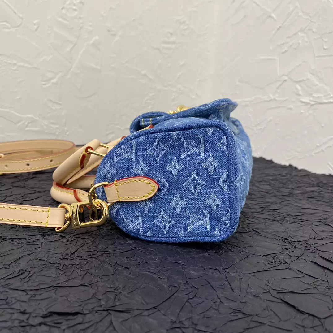 LV Nano Speedy Monogram Denim Blue - Repbags.ru - Image 6