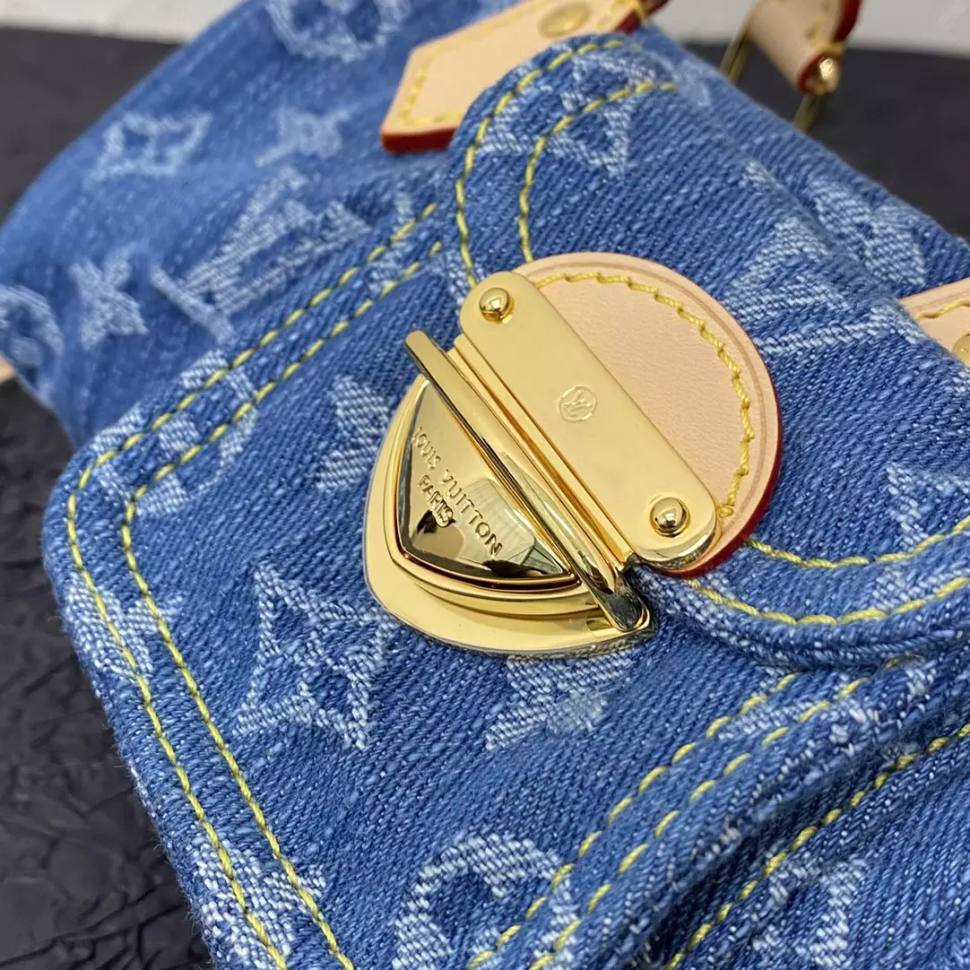 LV Nano Speedy Monogram Denim Blue - Repbags.ru - Image 8