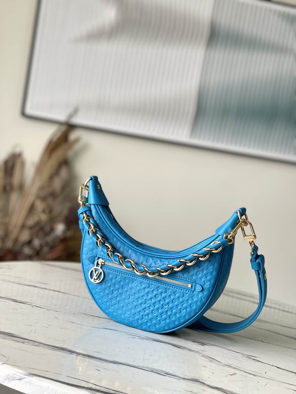 Louis Vuitton Loop Baguette Blue Calfskin - Image 3
