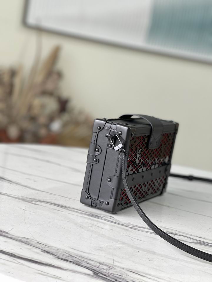 Louis Vuitton Petite Malle Black Red - Image 6