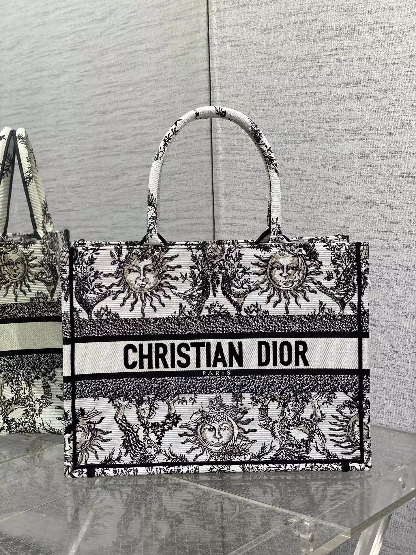 Medium Dior Book Tote White and Black - Repbags.ru - Image 3