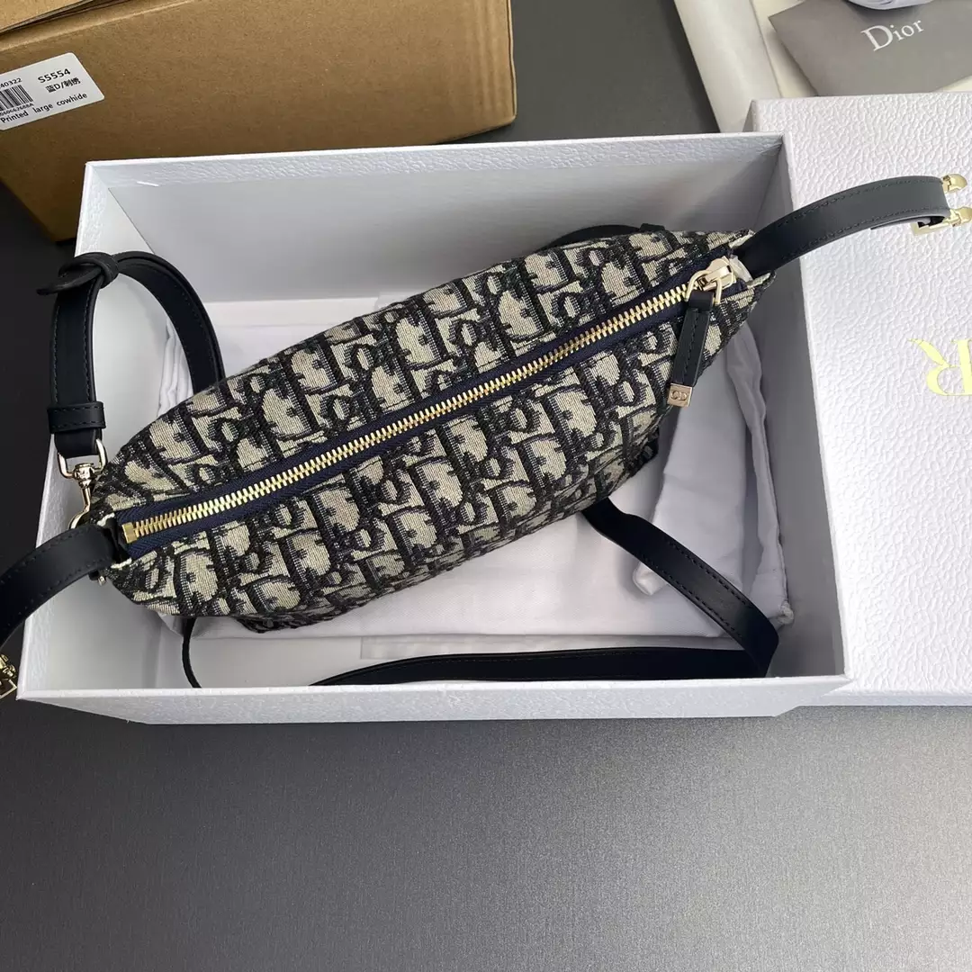 Medium DiorTravel Nomad Pouch Blue Dior Oblique - Repbags.ru - Image 4