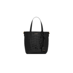 Mini Toy Shopping Saint Laurent in Crocodile-Embossed Leather