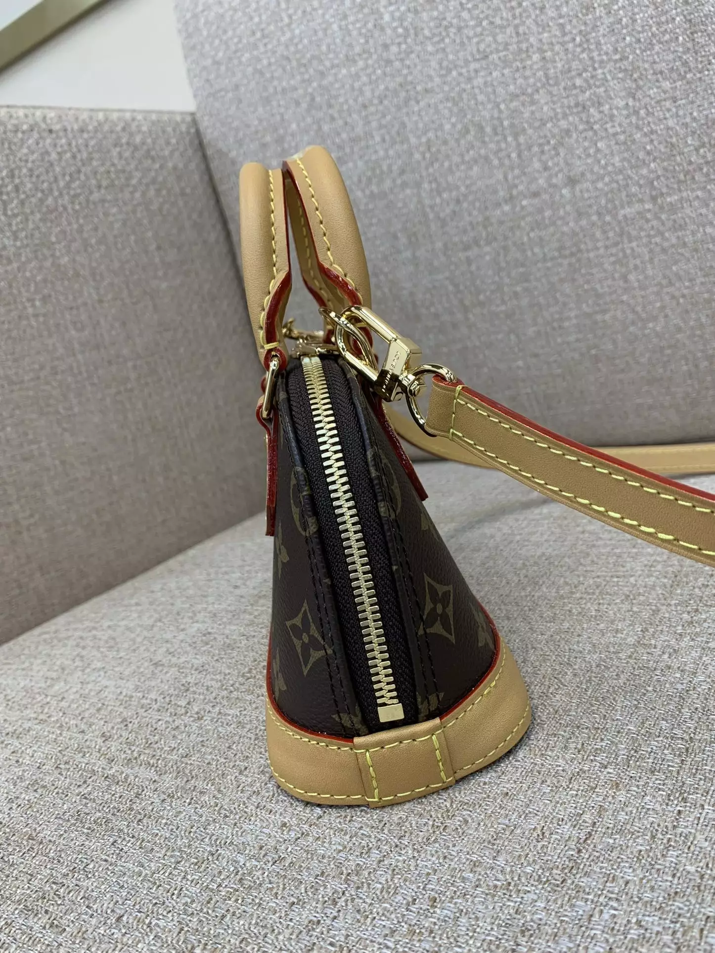 Nano Alma Monogram Canvas Natural Leather Trim - Repbags.ru - Image 7