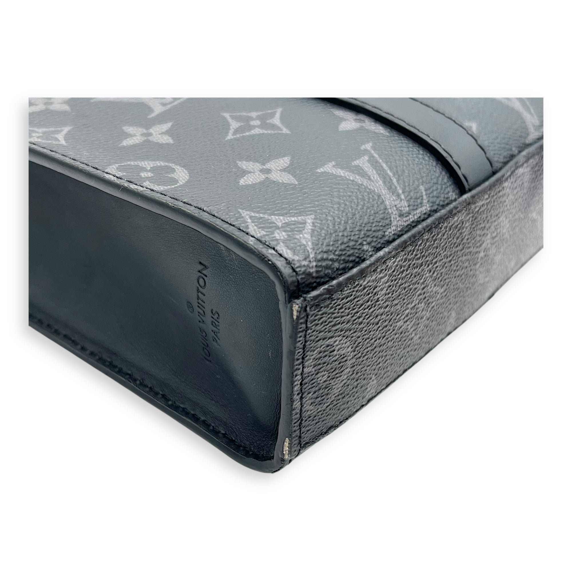 Sac Plat Eclipse Top Handle Bag in Coated Canvas, Silver hardware - Image 8